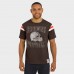 Футболка Cleveland Browns Darius Rucker Collection by Fanatics Brown Football Stripe Sleeve