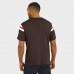 Футболка Cleveland Browns Darius Rucker Collection by Fanatics Brown Football Stripe Sleeve