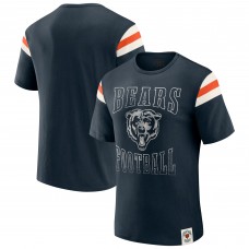 Футболка Chicago Bears Darius Rucker Collection by Fanatics Navy Football Stripe Sleeve Футболка Chicago Bears Darius Rucker Collection by Fanatics Navy Football Stripe Sleeve