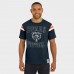 Футболка Chicago Bears Darius Rucker Collection by Fanatics Navy Football Stripe Sleeve