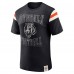 Cincinnati Bengals Darius Rucker Collection by Fanatics Black Football Stripe Sleeve T-Shirt
