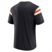 Cincinnati Bengals Darius Rucker Collection by Fanatics Black Football Stripe Sleeve T-Shirt