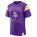 Minnesota Vikings Darius Rucker Collection by Fanatics Purple Football Stripe Sleeve T-Shirt
