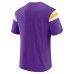 Minnesota Vikings Darius Rucker Collection by Fanatics Purple Football Stripe Sleeve T-Shirt