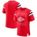 Kansas City Chiefs Darius Rucker Collection by Fanatics Red Football Stripe Sleeve T-Shirt