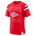 Kansas City Chiefs Darius Rucker Collection by Fanatics Red Football Stripe Sleeve T-Shirt