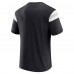 Las Vegas Raiders Darius Rucker Collection by Fanatics Black Football Stripe Sleeve T-Shirt