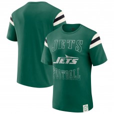 New York Jets Darius Rucker Collection by Fanatics Green Football Stripe Sleeve T-Shirt New York Jets Darius Rucker Collection by Fanatics Green Football Stripe Sleeve T-Shirt