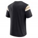 Футболка New Orleans Saints Darius Rucker Collection by Fanatics Black Football Stripe Sleeve