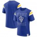 Los Angeles Rams Darius Rucker Collection by Fanatics Royal Football Stripe Sleeve T-Shirt