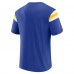 Los Angeles Rams Darius Rucker Collection by Fanatics Royal Football Stripe Sleeve T-Shirt
