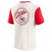 Kansas City Chiefs Darius Rucker Collection by Fanatics Cream Henley Colorblock Slub Pocket T-Shirt