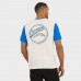Los Angeles Chargers Darius Rucker Collection by Fanatics Cream Henley Colorblock Slub Pocket T-Shirt