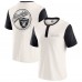 Las Vegas Raiders Darius Rucker Collection by Fanatics Cream Henley Colorblock Slub Pocket T-Shirt
