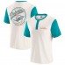 Футболка Miami Dolphins Darius Rucker Collection by Fanatics Cream Henley Colorblock Slub Pocket