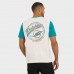 Футболка Miami Dolphins Darius Rucker Collection by Fanatics Cream Henley Colorblock Slub Pocket