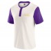 Minnesota Vikings Darius Rucker Collection by Fanatics Cream Henley Colorblock Slub Pocket T-Shirt
