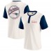 New England Patriots Darius Rucker Collection by Fanatics Cream Henley Colorblock Slub Pocket T-Shirt