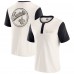 Футболка New Orleans Saints Darius Rucker Collection by Fanatics Cream Henley Colorblock Slub Pocket