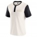 Футболка New Orleans Saints Darius Rucker Collection by Fanatics Cream Henley Colorblock Slub Pocket