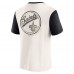 Футболка New Orleans Saints Darius Rucker Collection by Fanatics Cream Henley Colorblock Slub Pocket