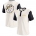 Футболка Pittsburgh Steelers Darius Rucker Collection by Fanatics Cream Henley Colorblock Slub Pocket