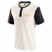 Футболка Pittsburgh Steelers Darius Rucker Collection by Fanatics Cream Henley Colorblock Slub Pocket