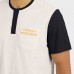 Футболка Pittsburgh Steelers Darius Rucker Collection by Fanatics Cream Henley Colorblock Slub Pocket