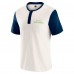 Seattle Seahawks Darius Rucker Collection by Fanatics Cream Henley Colorblock Slub Pocket T-Shirt