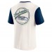 Seattle Seahawks Darius Rucker Collection by Fanatics Cream Henley Colorblock Slub Pocket T-Shirt