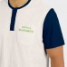 Seattle Seahawks Darius Rucker Collection by Fanatics Cream Henley Colorblock Slub Pocket T-Shirt