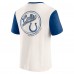 Indianapolis Colts Darius Rucker Collection by Fanatics Cream Henley Colorblock Slub Pocket T-Shirt