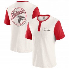 Футболка Atlanta Falcons Darius Rucker Collection by Fanatics Cream Henley Colorblock Slub Pocket