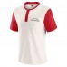 Футболка Atlanta Falcons Darius Rucker Collection by Fanatics Cream Henley Colorblock Slub Pocket