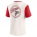 Футболка Atlanta Falcons Darius Rucker Collection by Fanatics Cream Henley Colorblock Slub Pocket