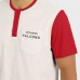 Футболка Atlanta Falcons Darius Rucker Collection by Fanatics Cream Henley Colorblock Slub Pocket
