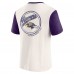 Футболка Baltimore Ravens Darius Rucker Collection by Fanatics Cream Henley Colorblock Slub Pocket