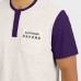 Футболка Baltimore Ravens Darius Rucker Collection by Fanatics Cream Henley Colorblock Slub Pocket