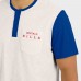Футболка Buffalo Bills Darius Rucker Collection by Fanatics Cream Henley Colorblock Slub Pocket
