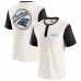 Футболка Carolina Panthers Darius Rucker Collection by Fanatics Cream Henley Colorblock Slub Pocket