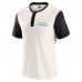 Футболка Carolina Panthers Darius Rucker Collection by Fanatics Cream Henley Colorblock Slub Pocket