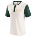 Футболка Green Bay Packers Darius Rucker Collection by Fanatics Cream Henley Colorblock Slub Pocket