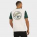 Футболка Green Bay Packers Darius Rucker Collection by Fanatics Cream Henley Colorblock Slub Pocket