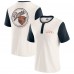 Футболка Chicago Bears Darius Rucker Collection by Fanatics Cream Henley Colorblock Slub Pocket