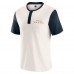 Футболка Chicago Bears Darius Rucker Collection by Fanatics Cream Henley Colorblock Slub Pocket