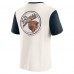 Футболка Chicago Bears Darius Rucker Collection by Fanatics Cream Henley Colorblock Slub Pocket