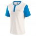 Футболка Detroit Lions Darius Rucker Collection by Fanatics Cream Henley Colorblock Slub Pocket