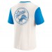 Футболка Detroit Lions Darius Rucker Collection by Fanatics Cream Henley Colorblock Slub Pocket