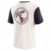 Футболка Houston Texans Darius Rucker Collection by Fanatics Cream Henley Colorblock Slub Pocket