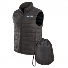 Seattle Seahawks NFL x Darius Rucker Collection by Fanatics Gray Packable Full-Zip Vest with Travel Bag